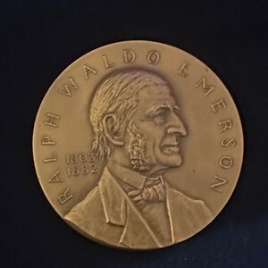 Vintage Ralph Waldo Emerson Commemorative Art Coin Bronze